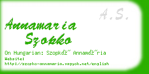 annamaria szopko business card